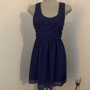 Navy basket weave dress